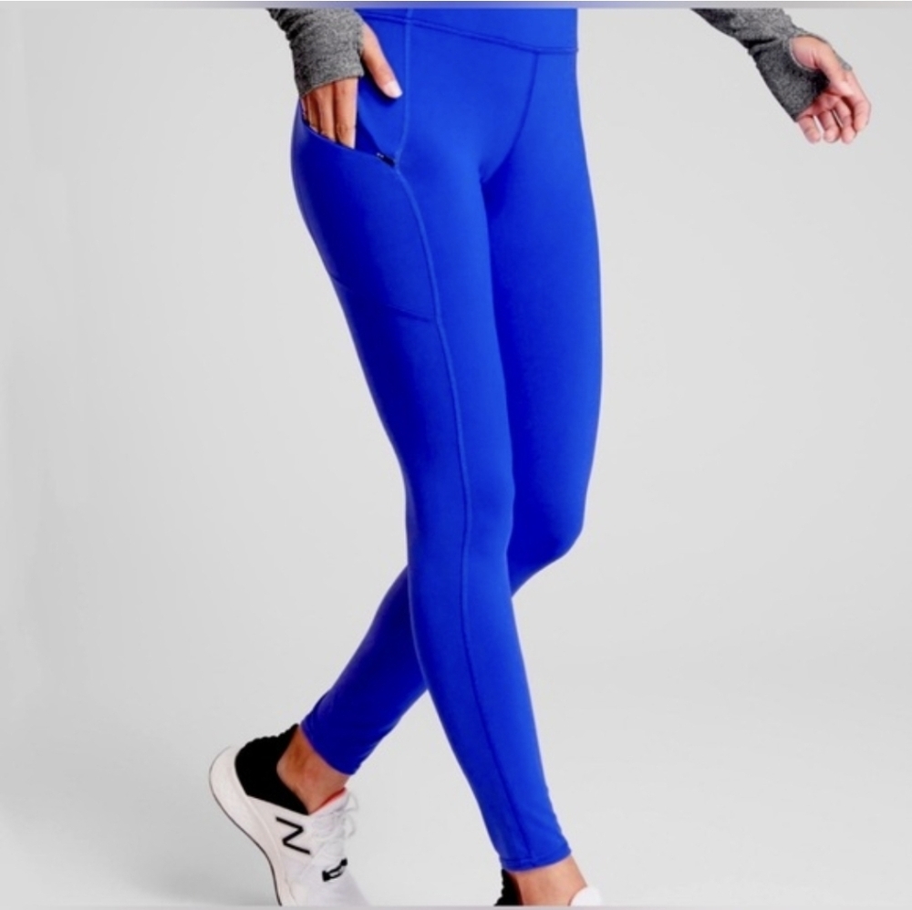 Athleta Royal Blue Contender Tight High-Rise Pocket Leggings Size XS.